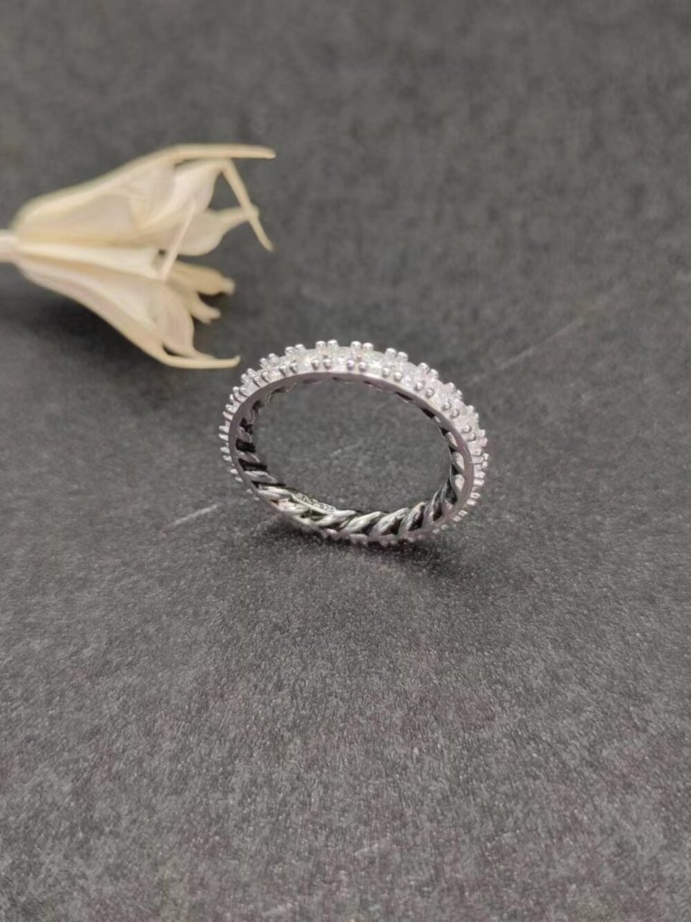 David Yurman 925 Silver Rings with Original Pouch